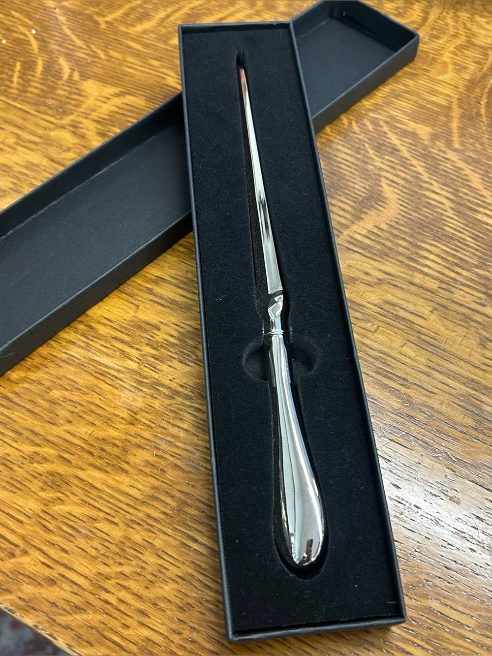 Banchelle Letter Opener Zinc Alloy Envelope Opener/Slitter with Gift Box Silver